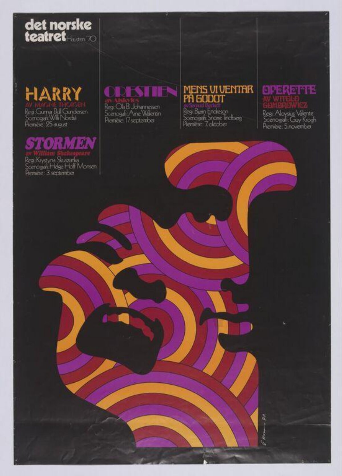 Det Norske Teatret 1970 Season Poster