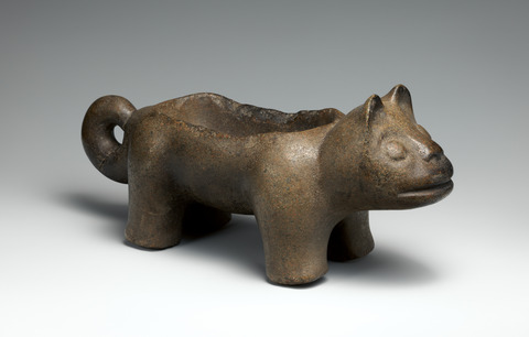 Stone Carved Animal-shaped Vessel