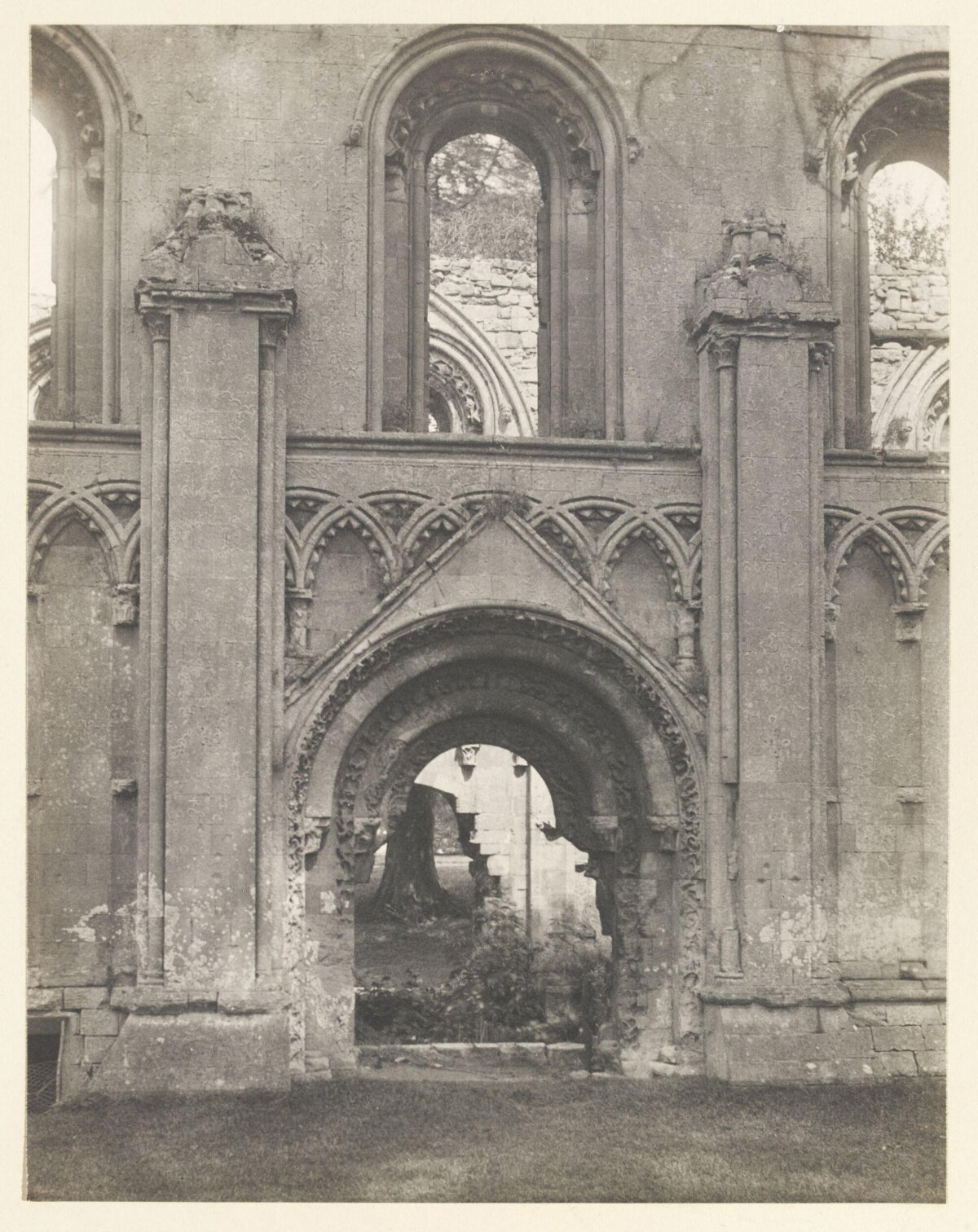 Old Gothic Abbey Ruin Facade