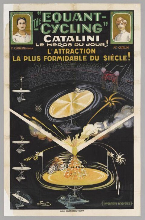 Vintage Equant-Cycling Catalini Show Poster