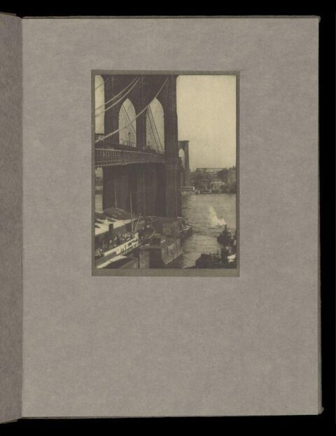 Vintage View of Brooklyn Bridge