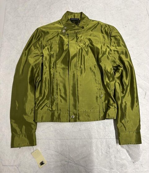 Olive Green Stand Collar Jacket