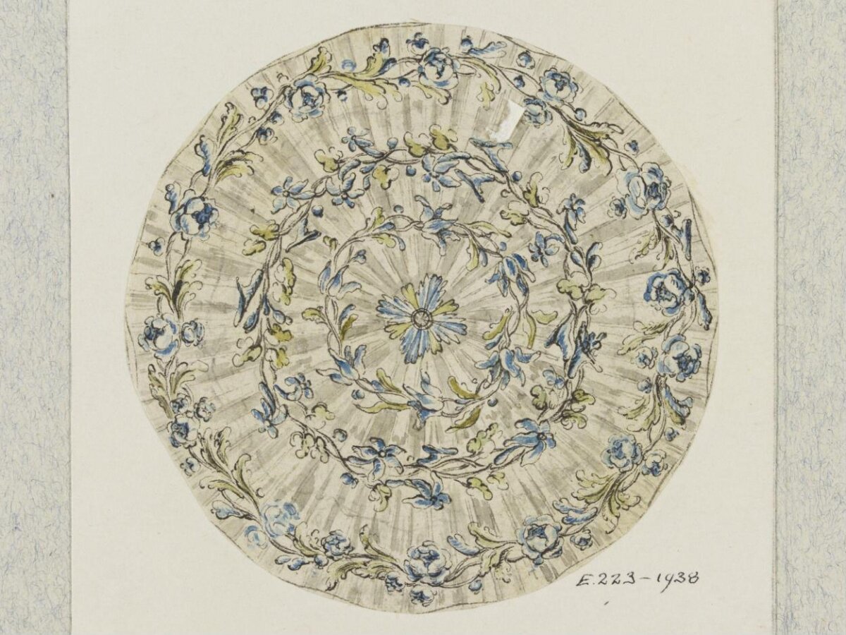 Circular Floral Decoration Sketch