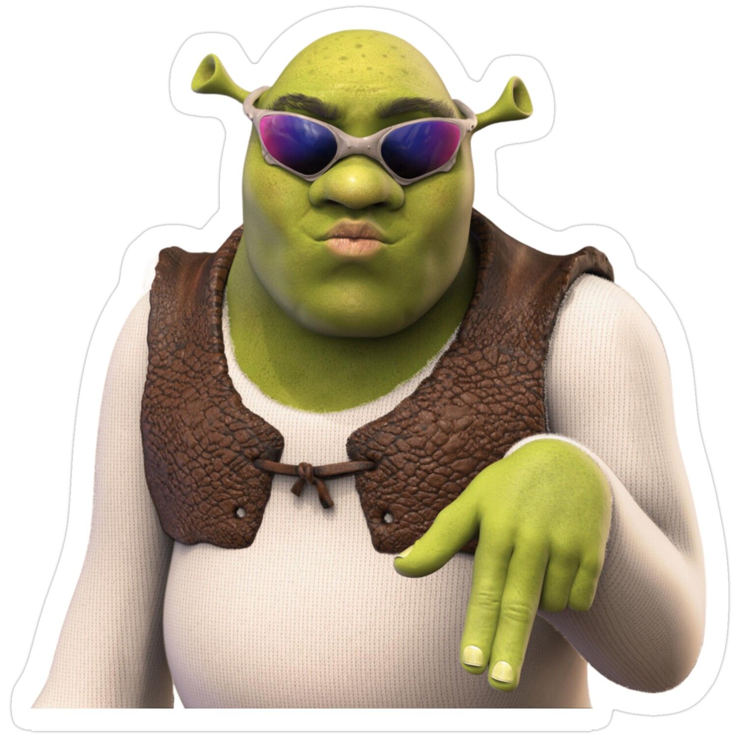Cool Meme Shrek Sticker