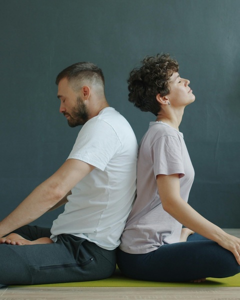 Couple Doing Partner Meditation