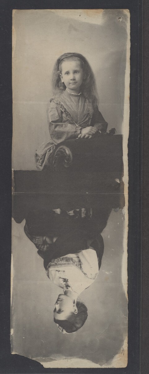 Vintage Double Portrait of Two Girls