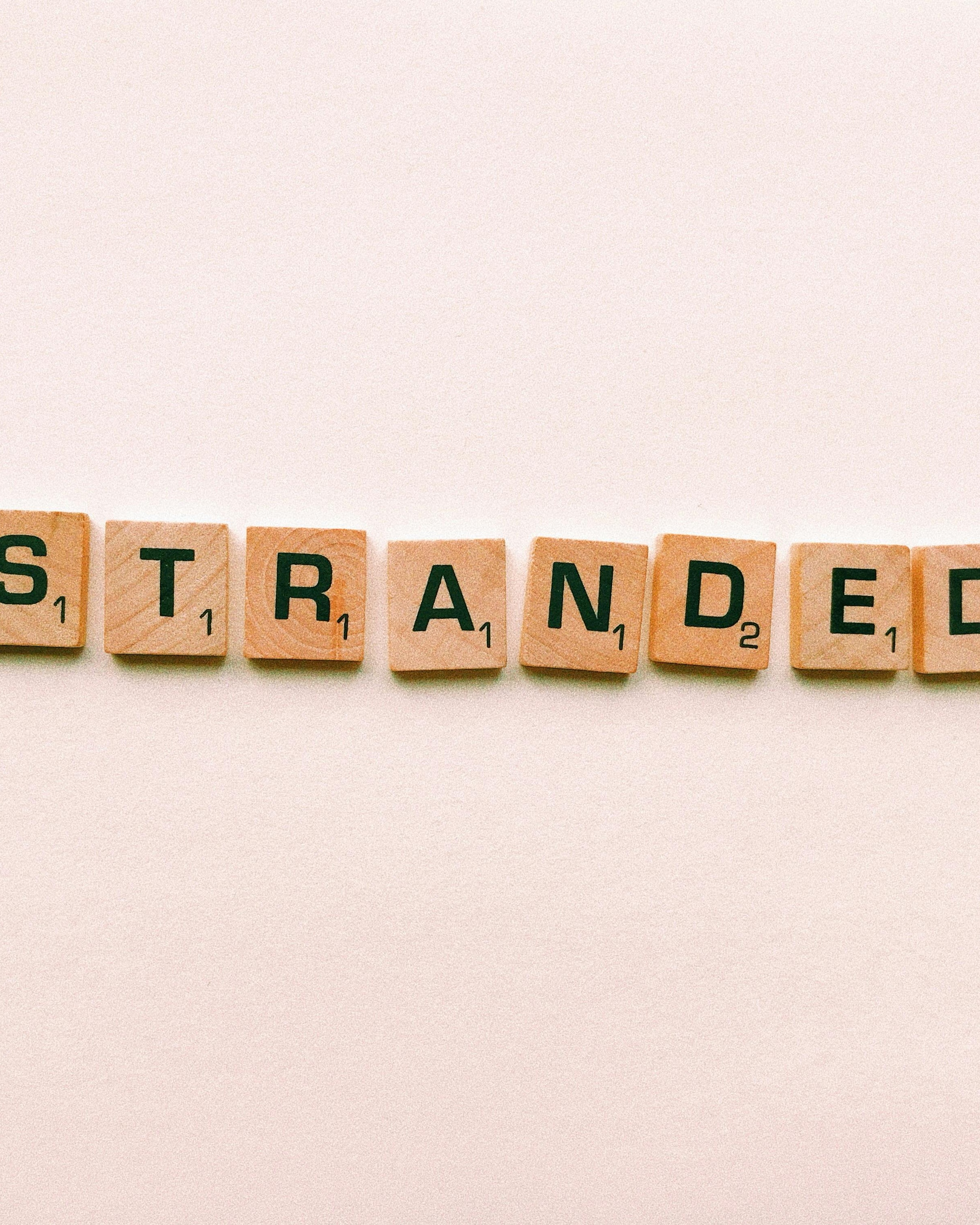 Stranded Spelled With Scrabble Tiles