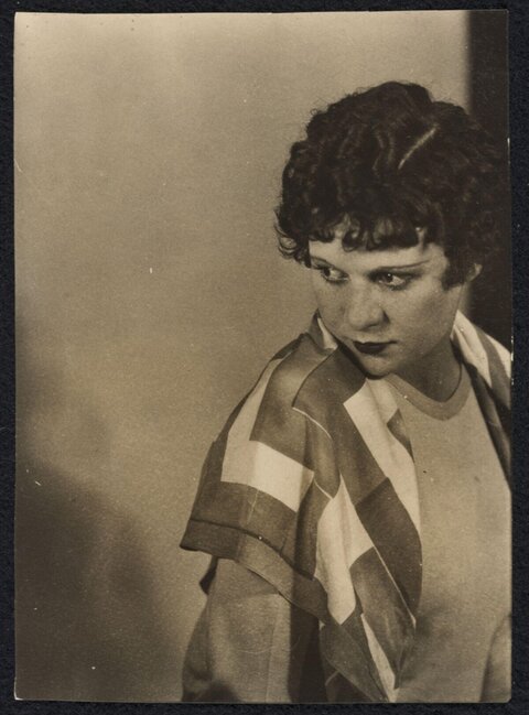 Vintage Sepia Portrait of 1920s Woman
