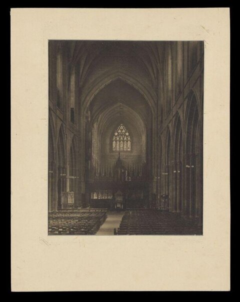 Gothic Cathedral Nave Interior