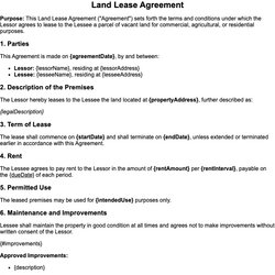 Land Lease Agreement