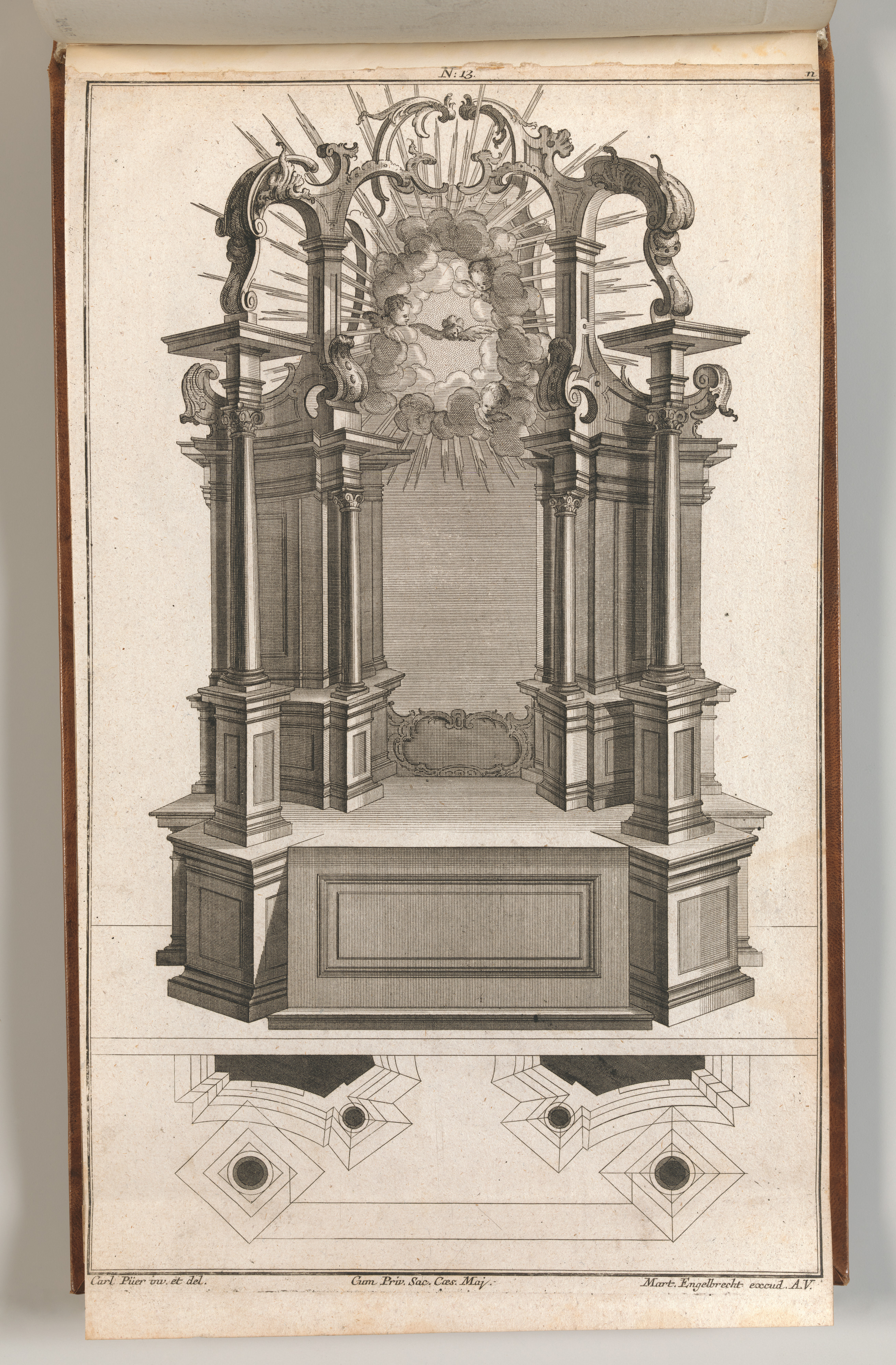 Ornate Baroque Altar Engraving