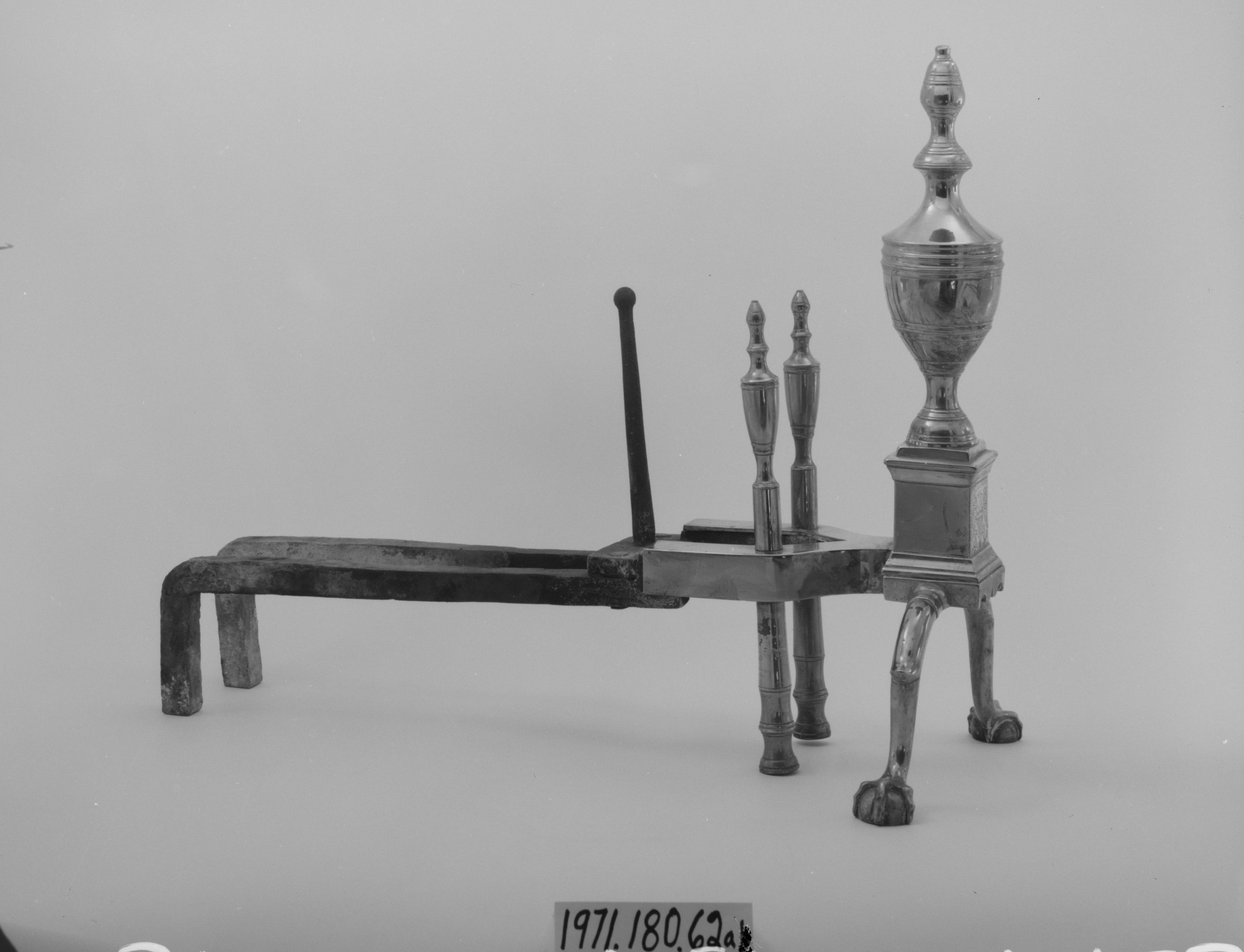 Antique Brass Fireplace Andiron