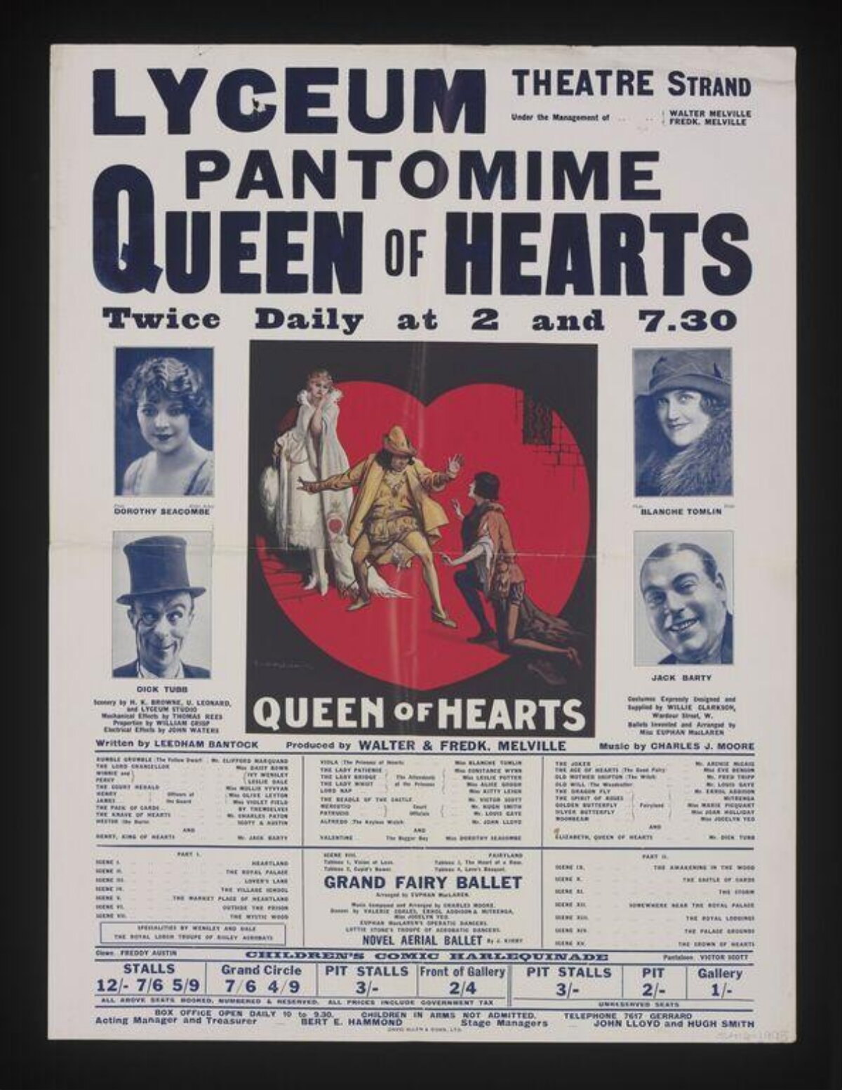 Vintage Queen of Hearts Pantomime Poster