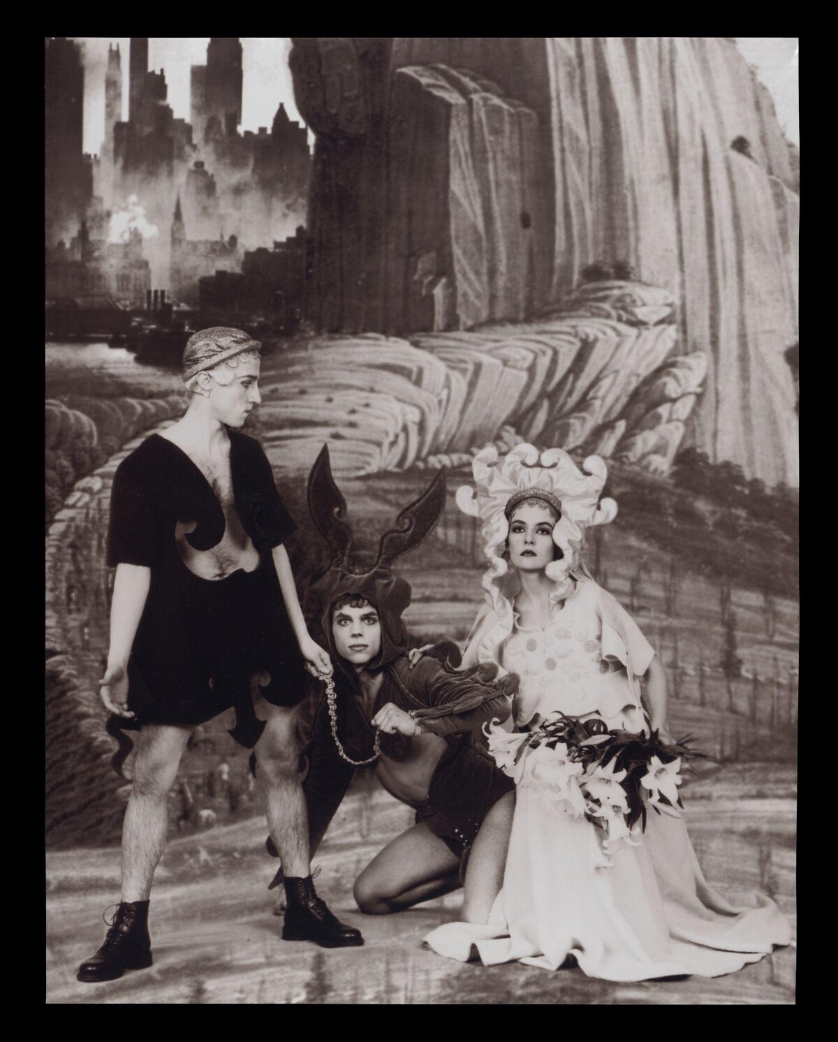 Three Theatrical Costumed Performers