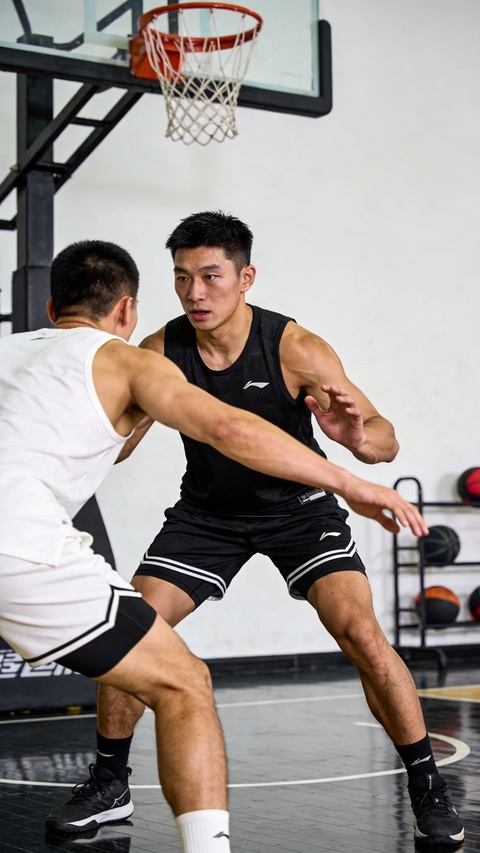 Indoor Basketball One-on-One Practice