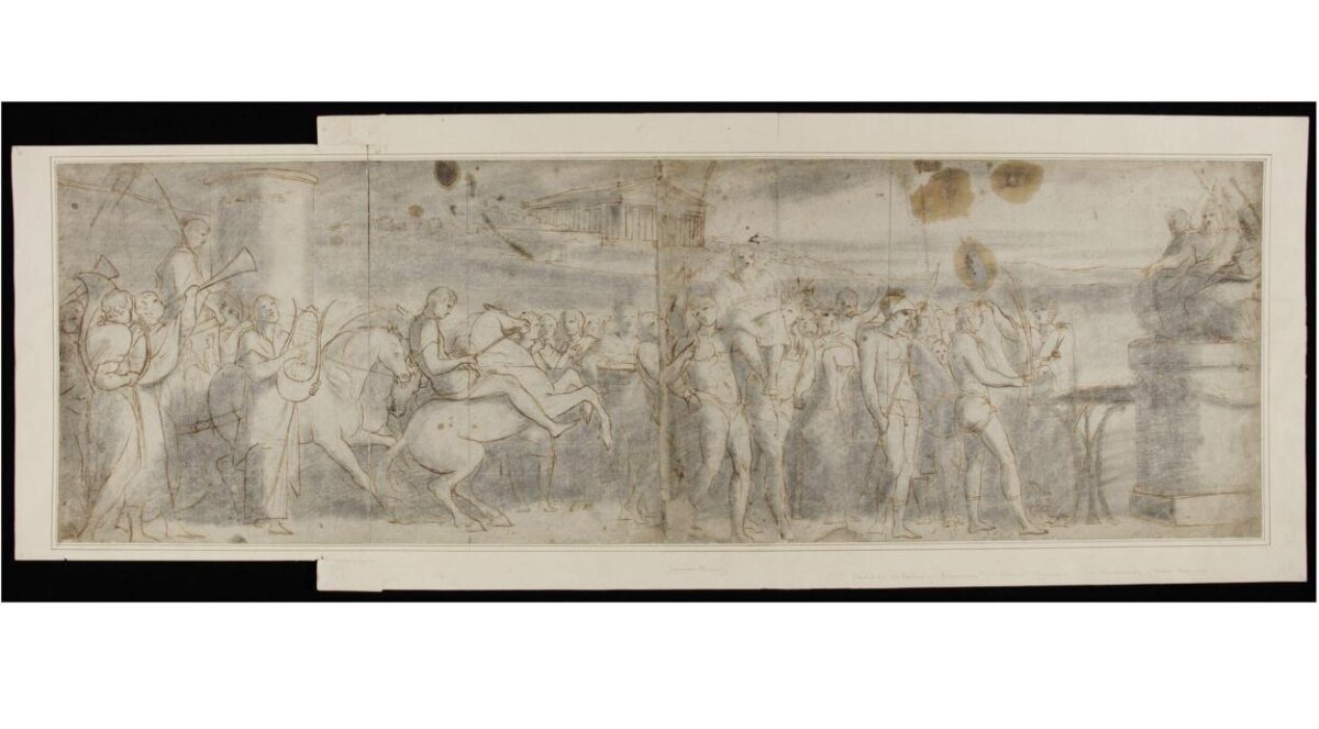 Classical Procession Pencil Sketch