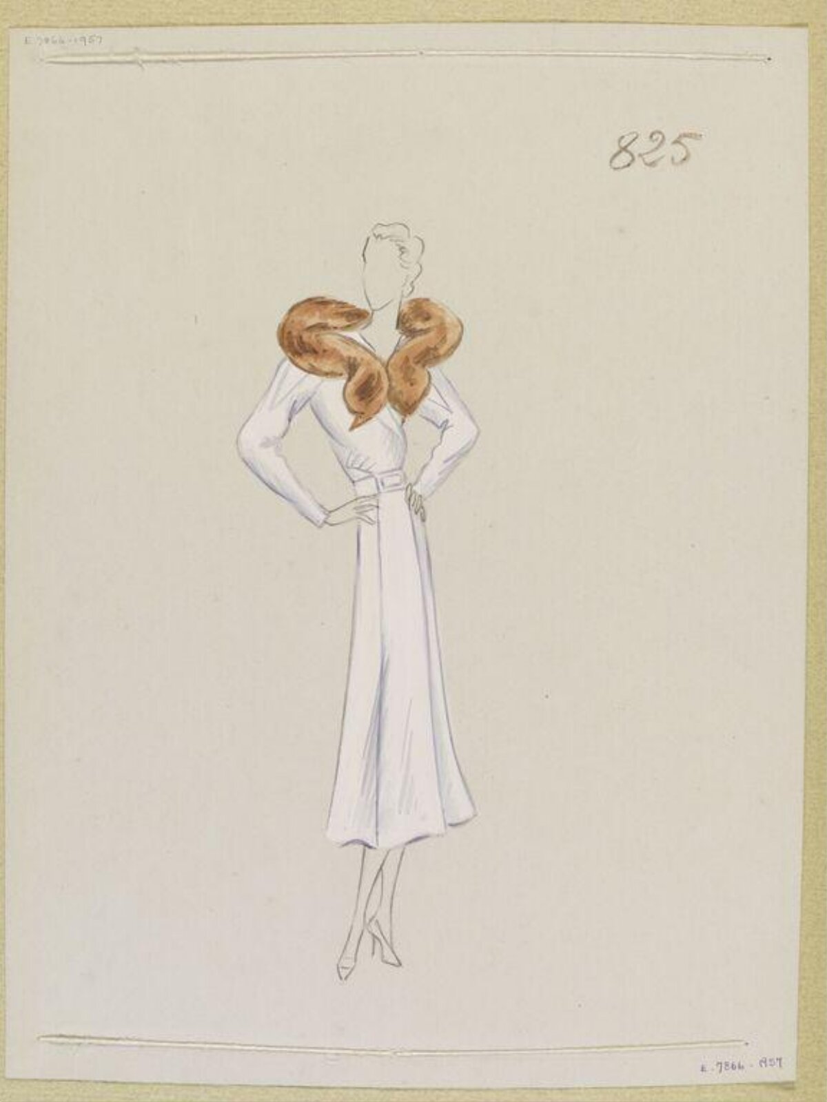Vintage Dress Fashion Sketch