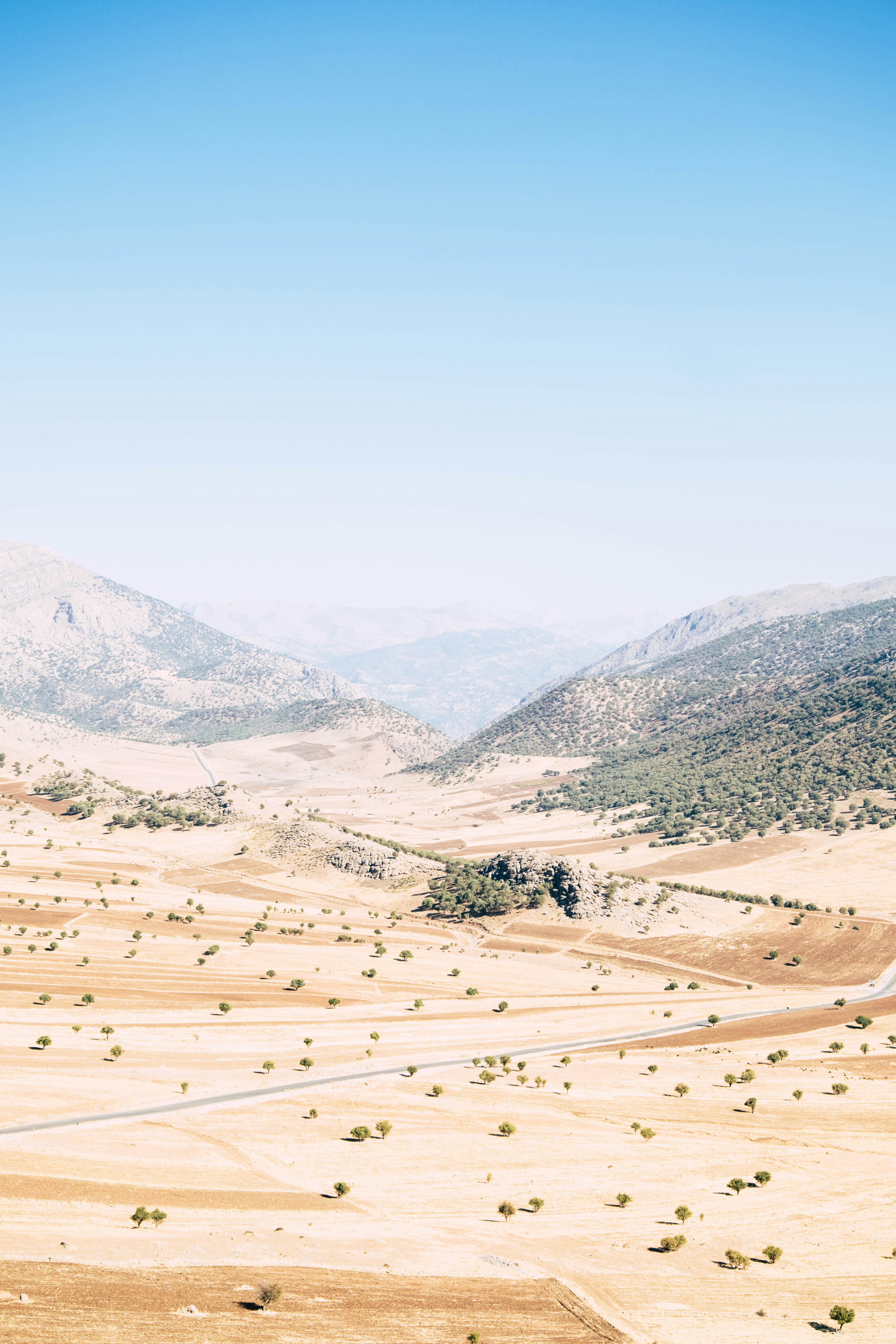 Arid Mountain Valley Landscape