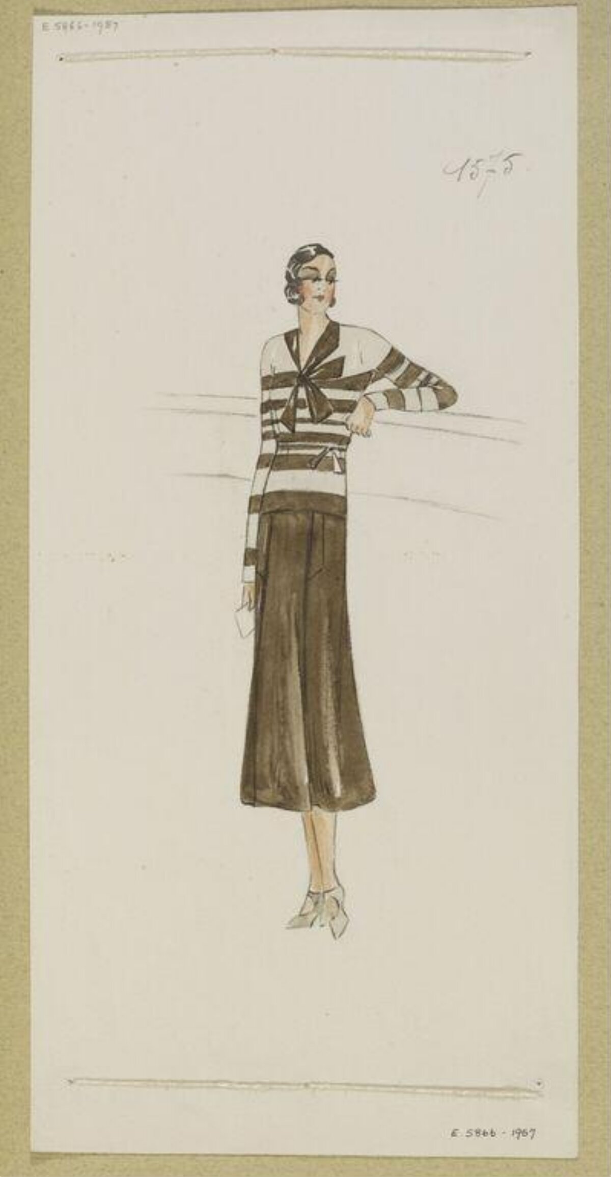 1930s Womenswear Fashion Sketch