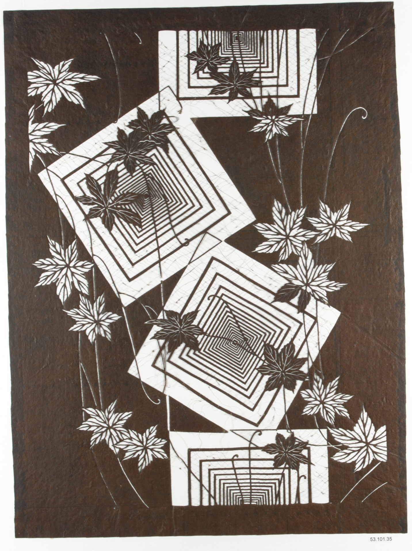Abstract Maple Leaf Geometric Print