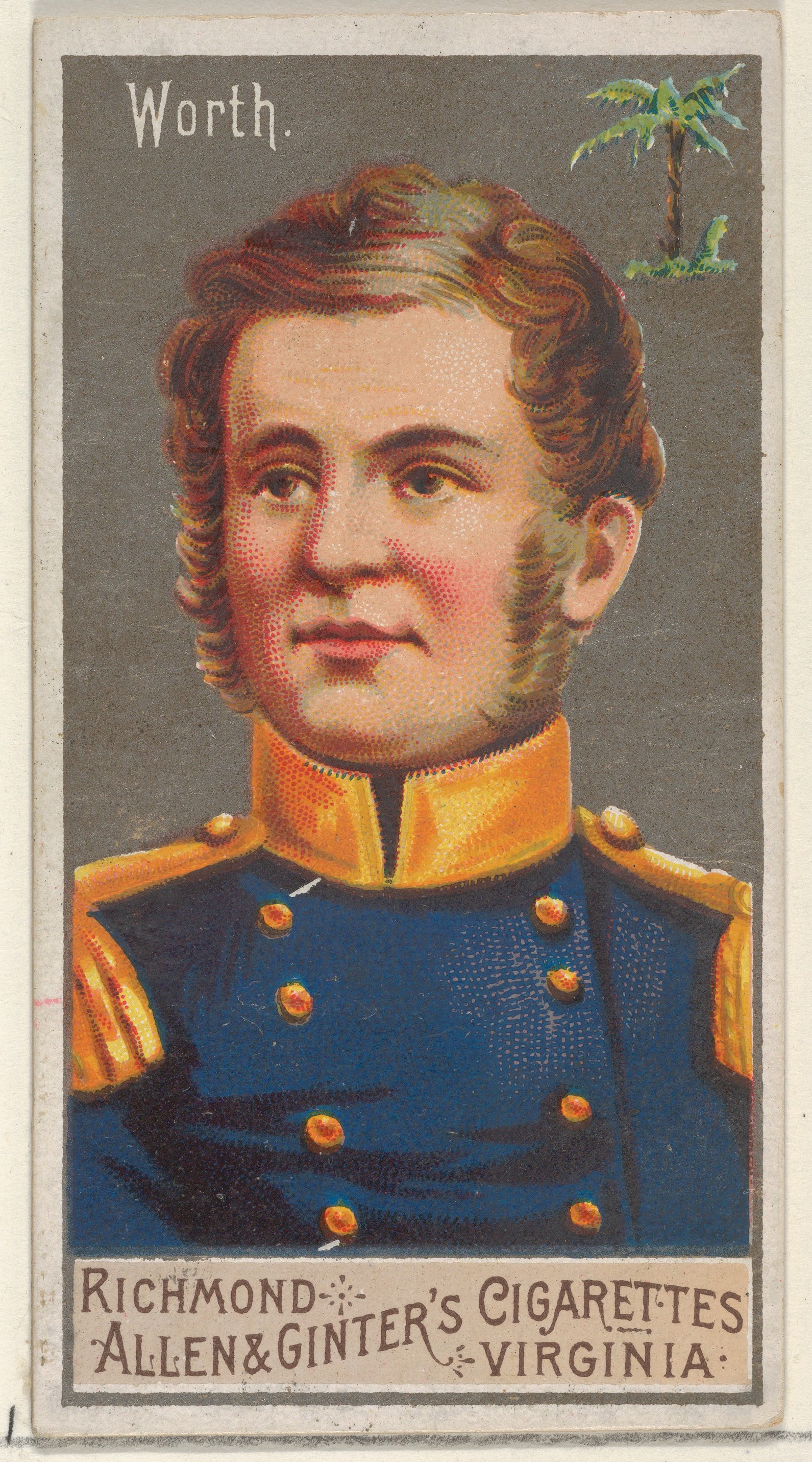Antique Cigarette Card Portrait of Worth