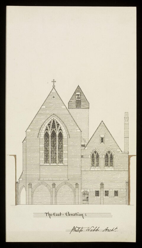 Church East Elevation Architectural Drawing