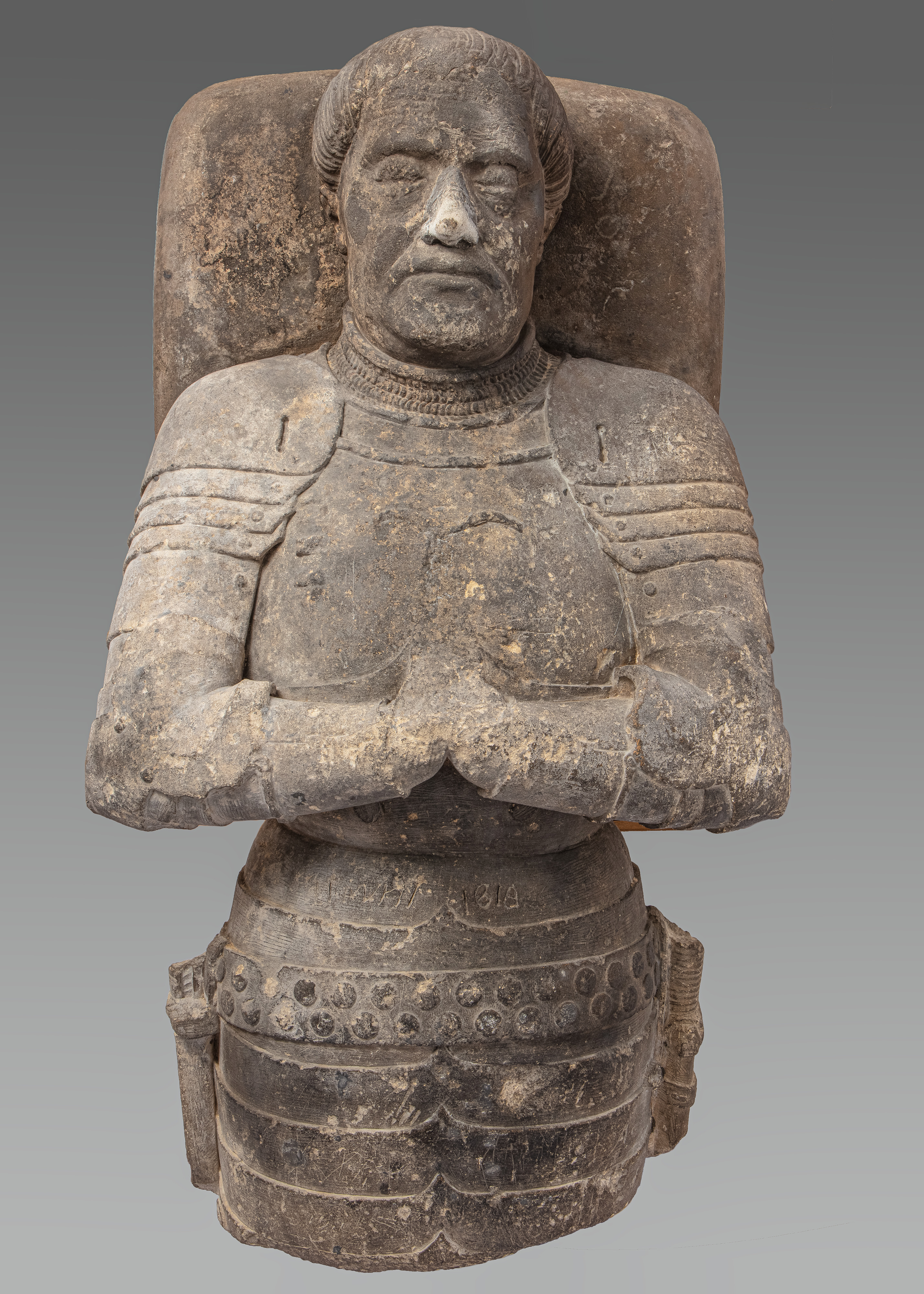 Medieval Armored Knight Stone Effigy