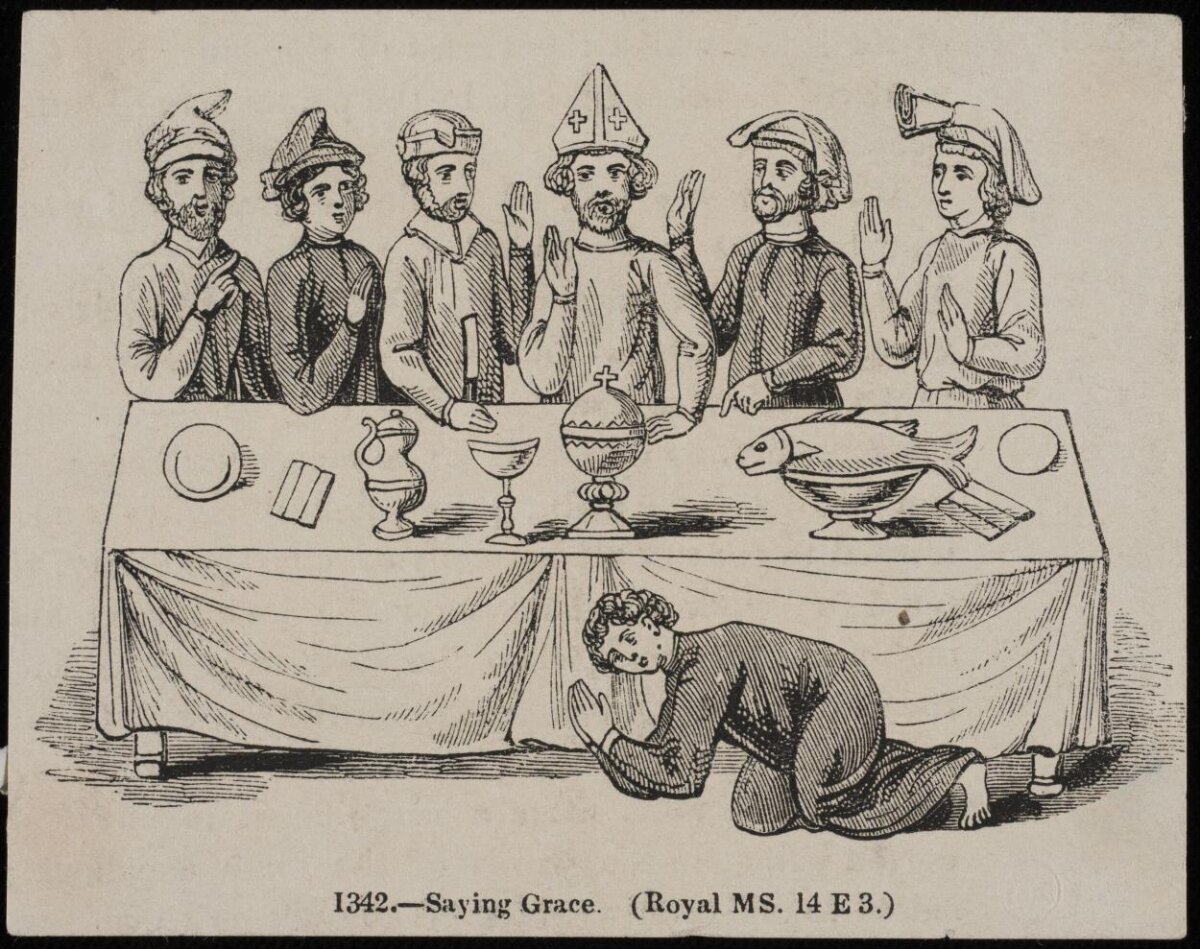 1342 Saying Grace Illustration