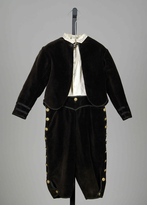 Vintage Child's Dark Velvet Suit