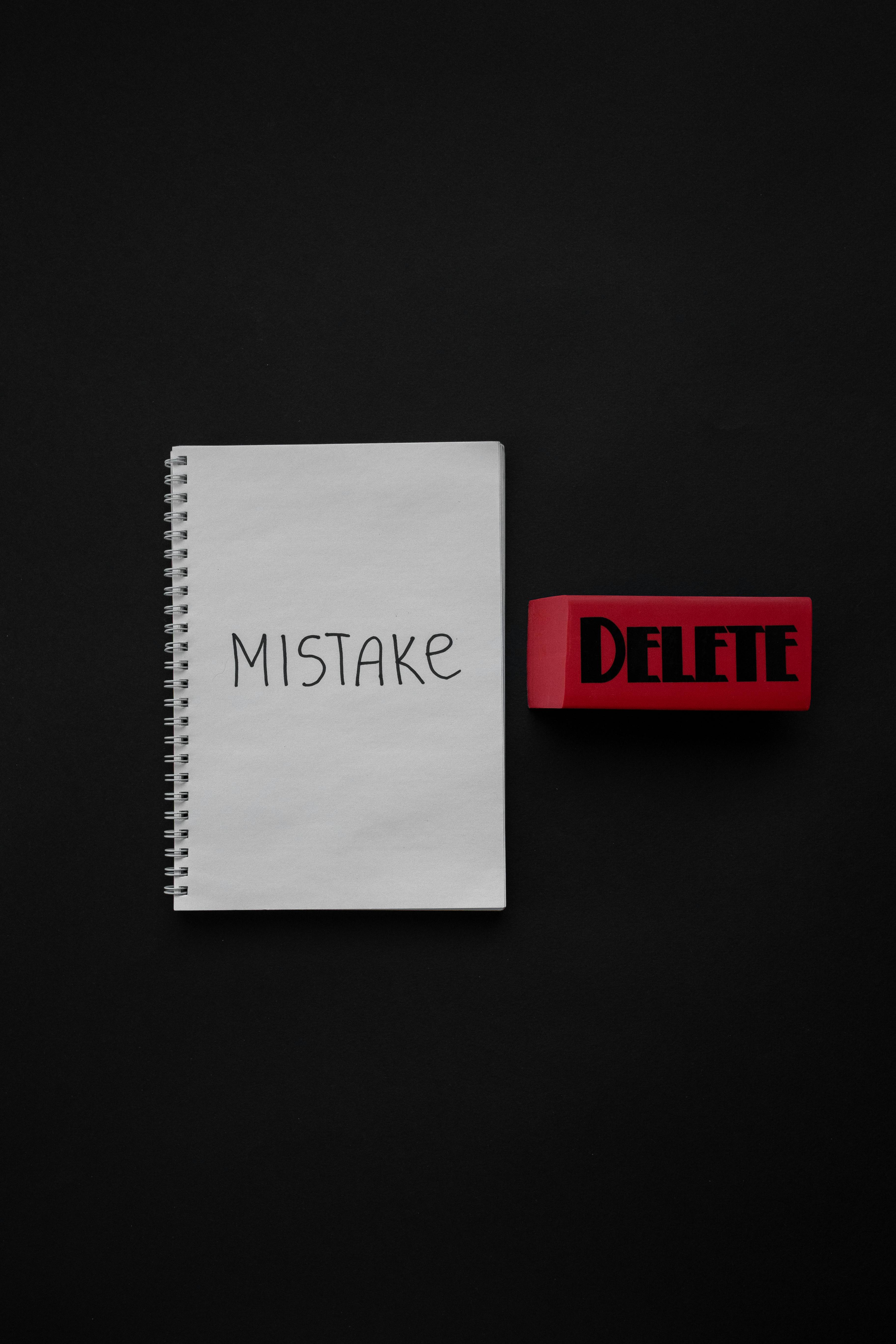 Delete Mistake Concept Still Life