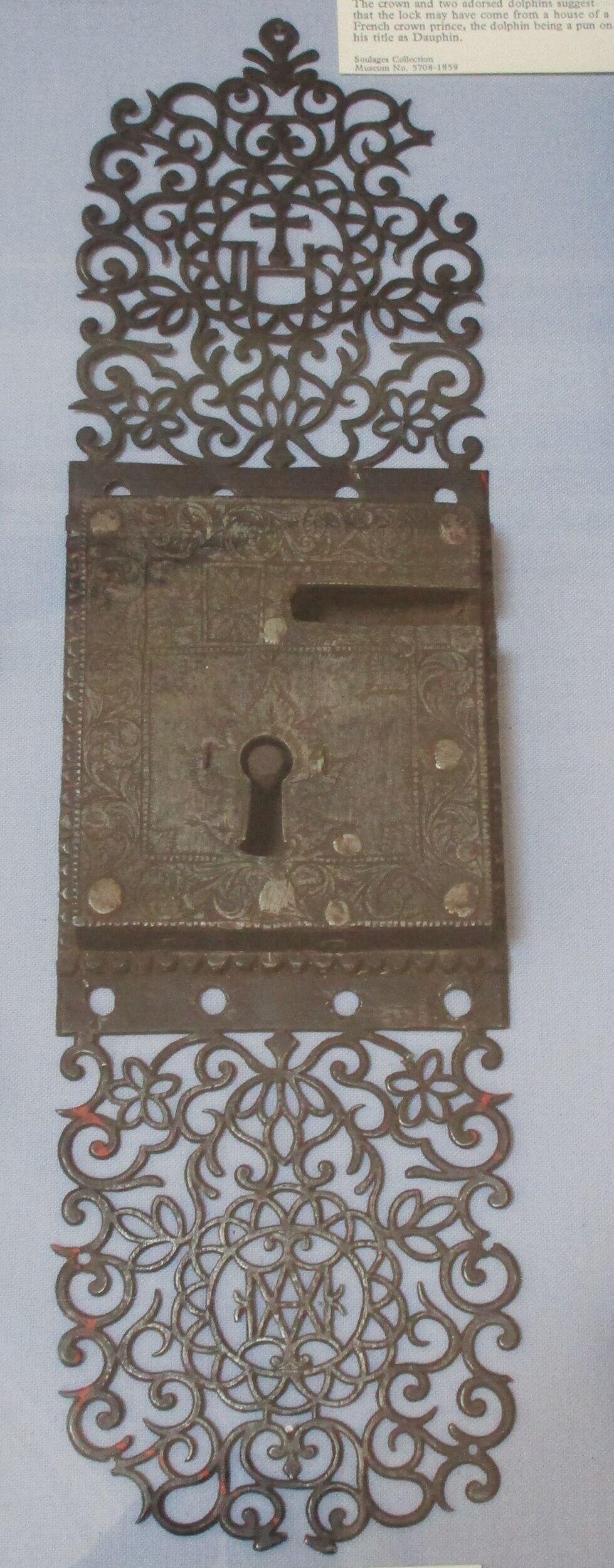 Antique French Wrought Iron Door Lock