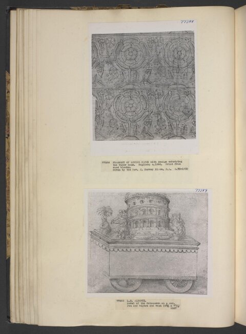Album Page with Two Antique Art Prints