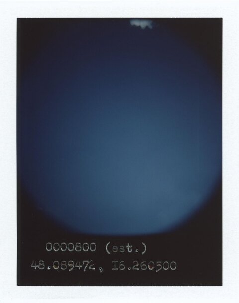Gradient Blue Sky Polaroid Photo