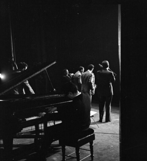 Jazz Band Performing on Stage