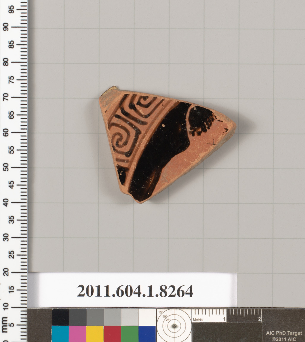 Ancient Painted Pottery Fragment
