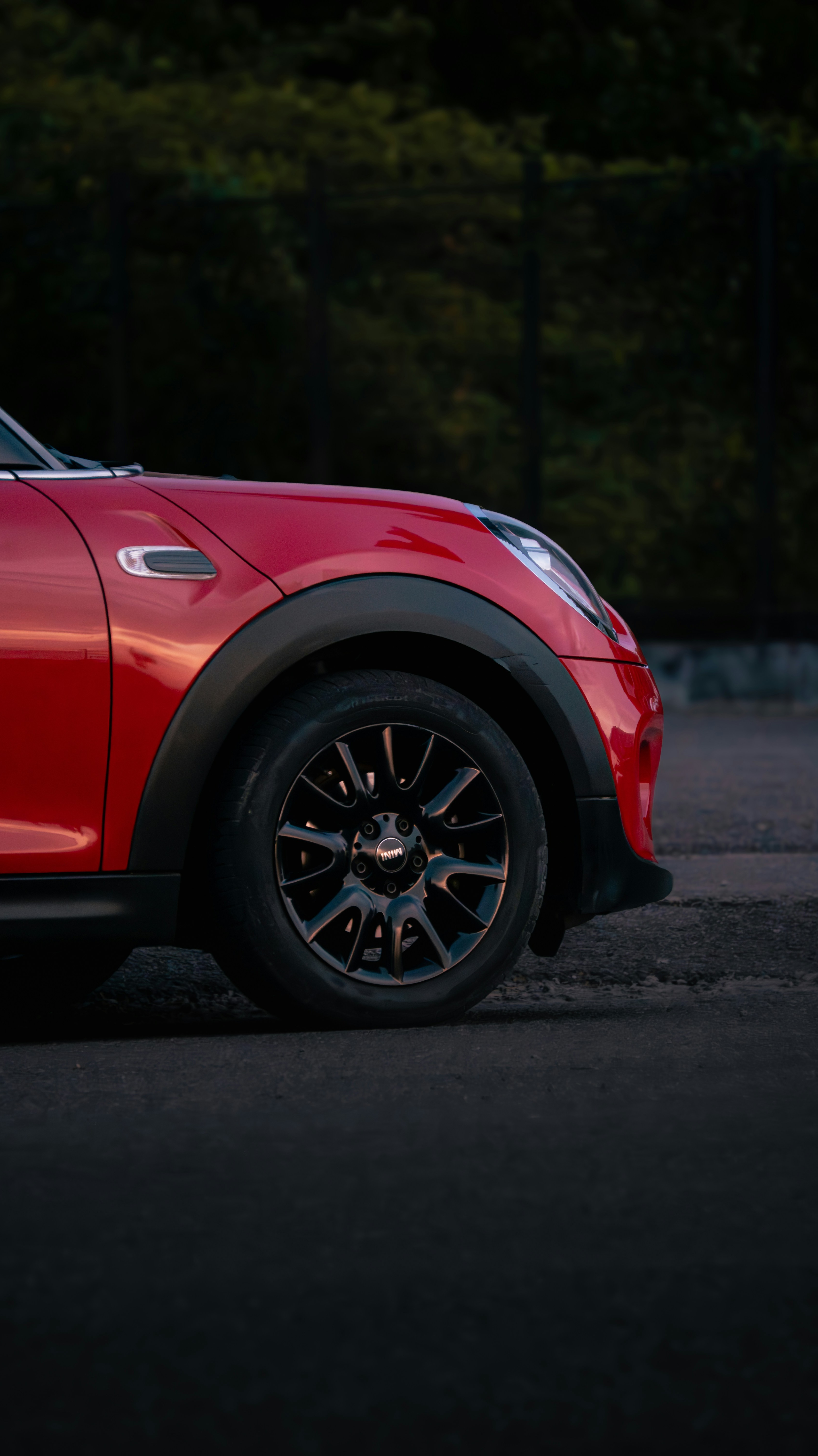 Front Section of Red Mini Car