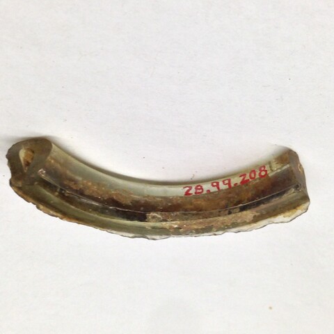 Ancient Glass Fragment with Accession Number