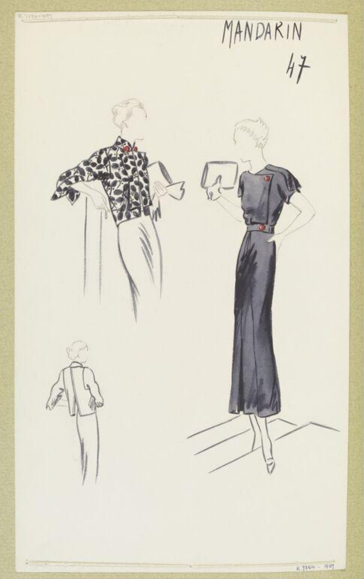 Vintage Fashion Design Sketch