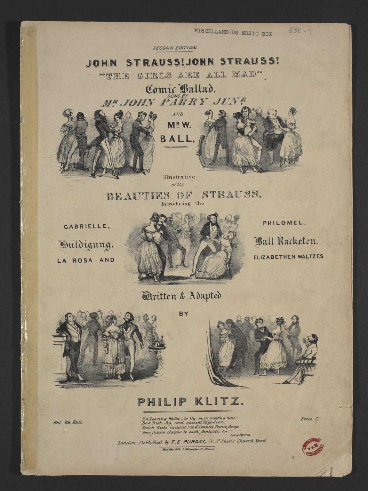 19th Century Sheet Music Cover