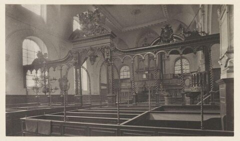 Vintage Church Interior View