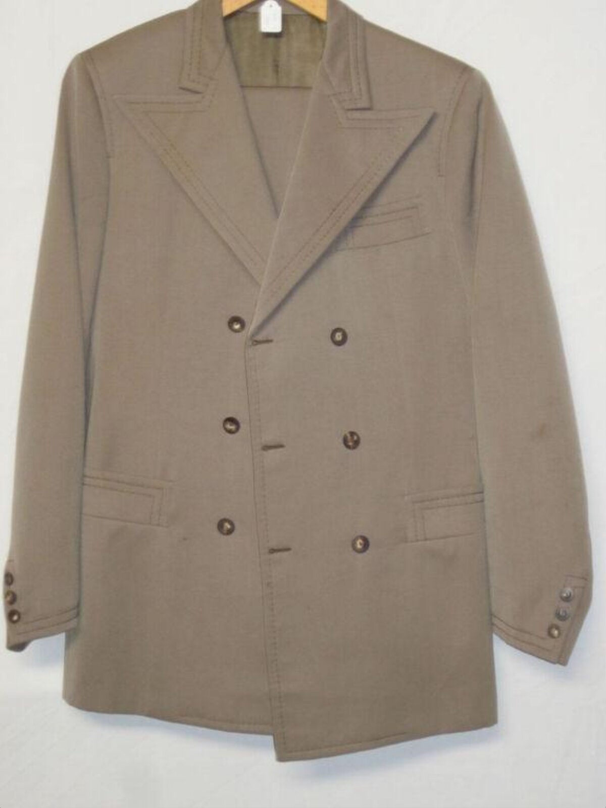 Brown Double-breasted Blazer