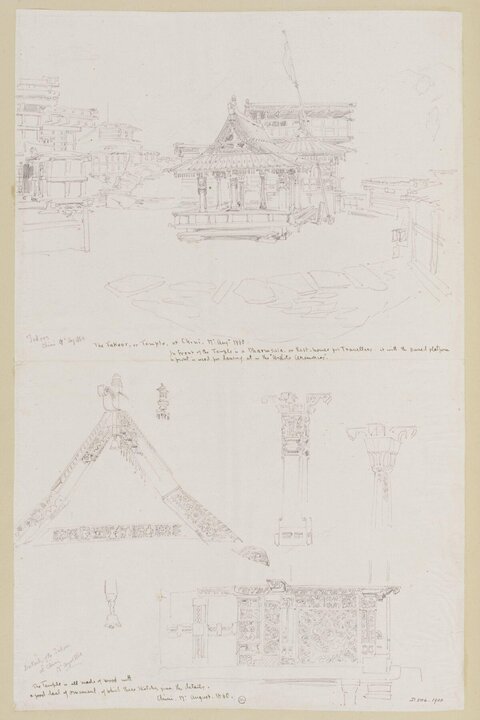 1860 Sketches of Chini Temple