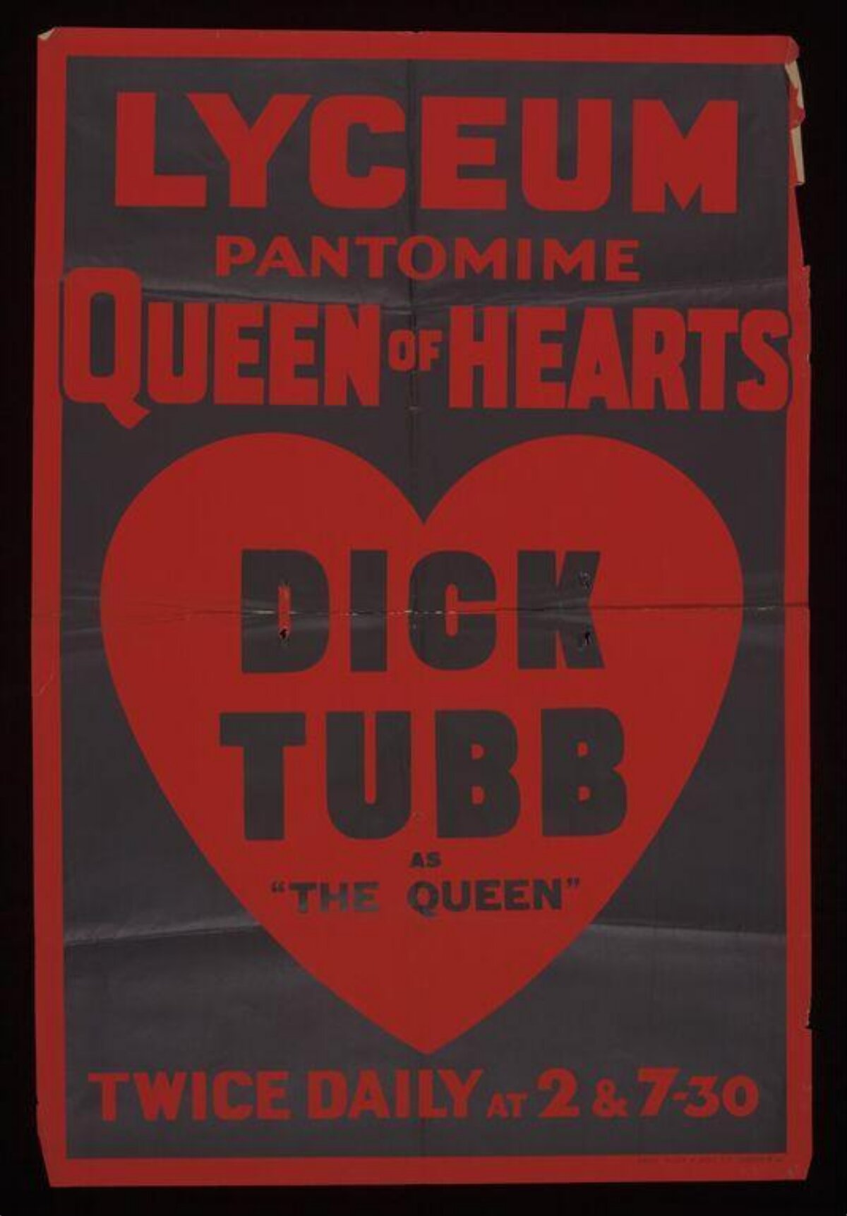 Vintage Queen of Hearts Pantomime Poster