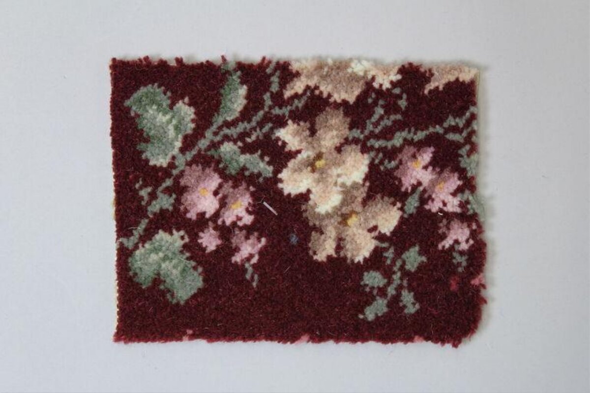 Floral Patterned Tufted Fabric Swatch