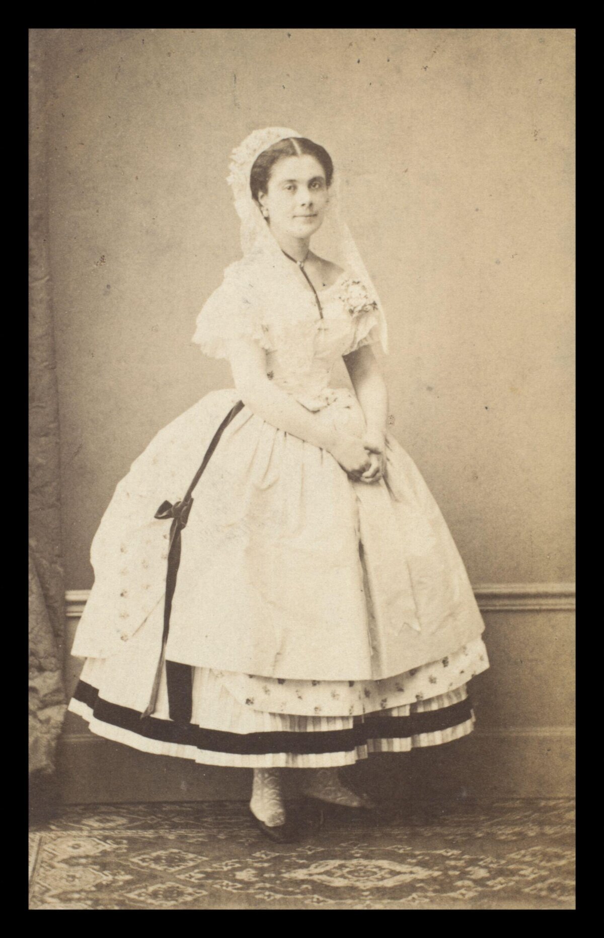 Victorian Woman Studio Portrait