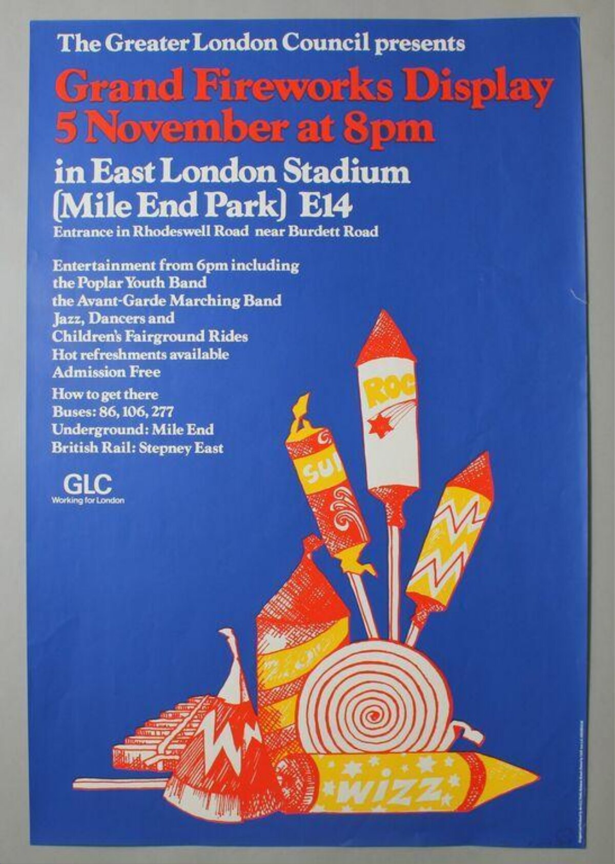 London Grand Fireworks Display Poster