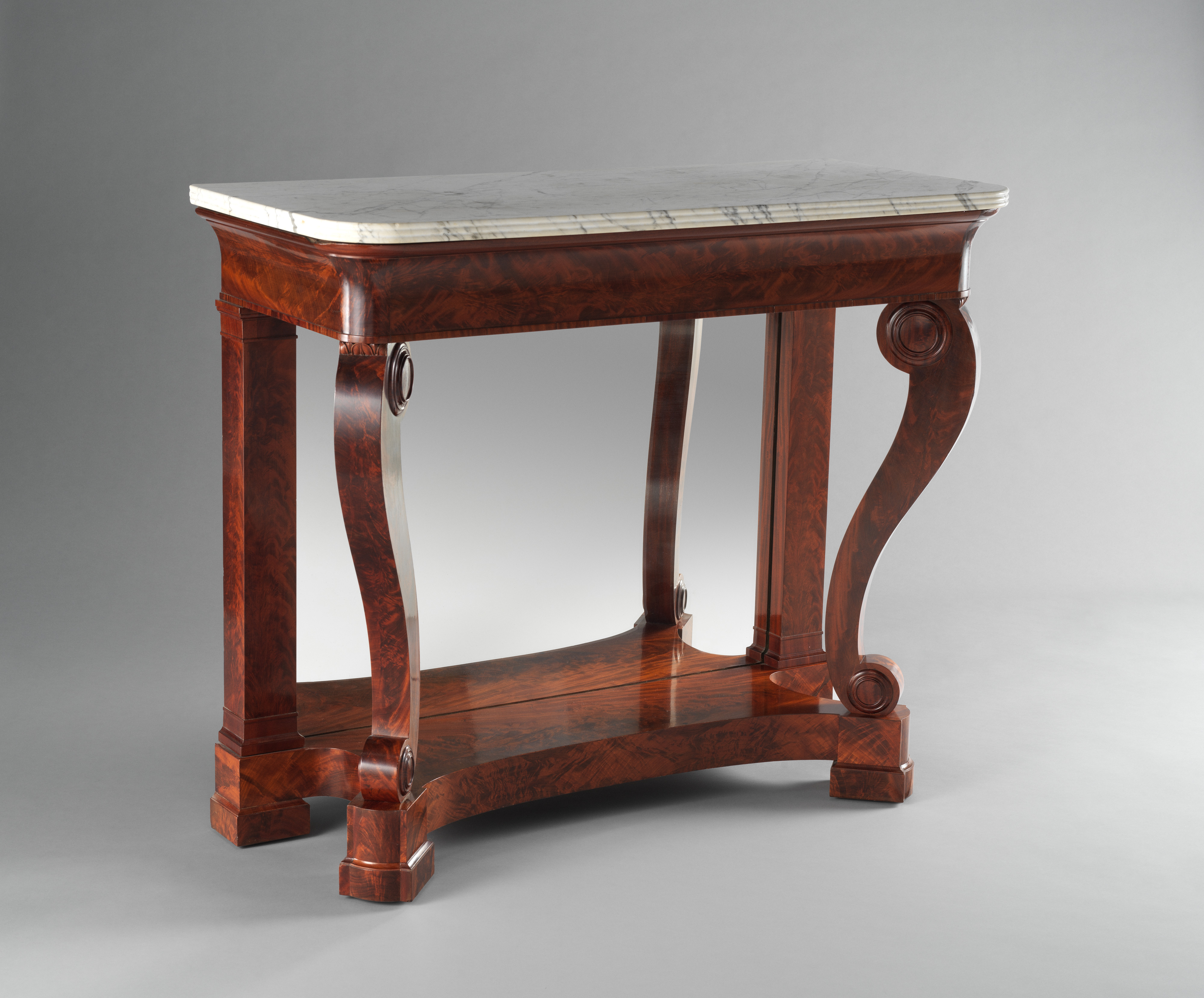 Vintage Marble Top Console Table