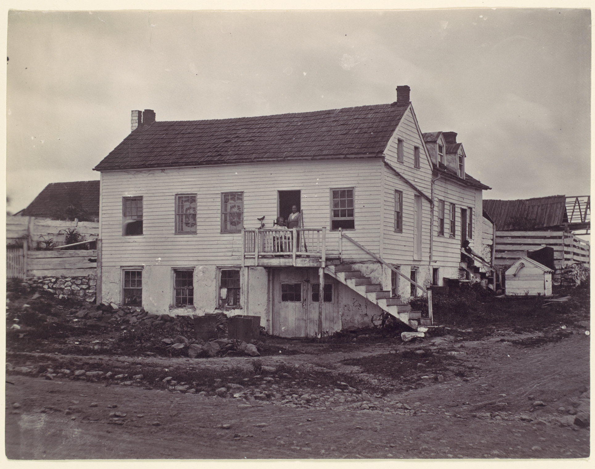 Vintage Photo of Old Wooden House
