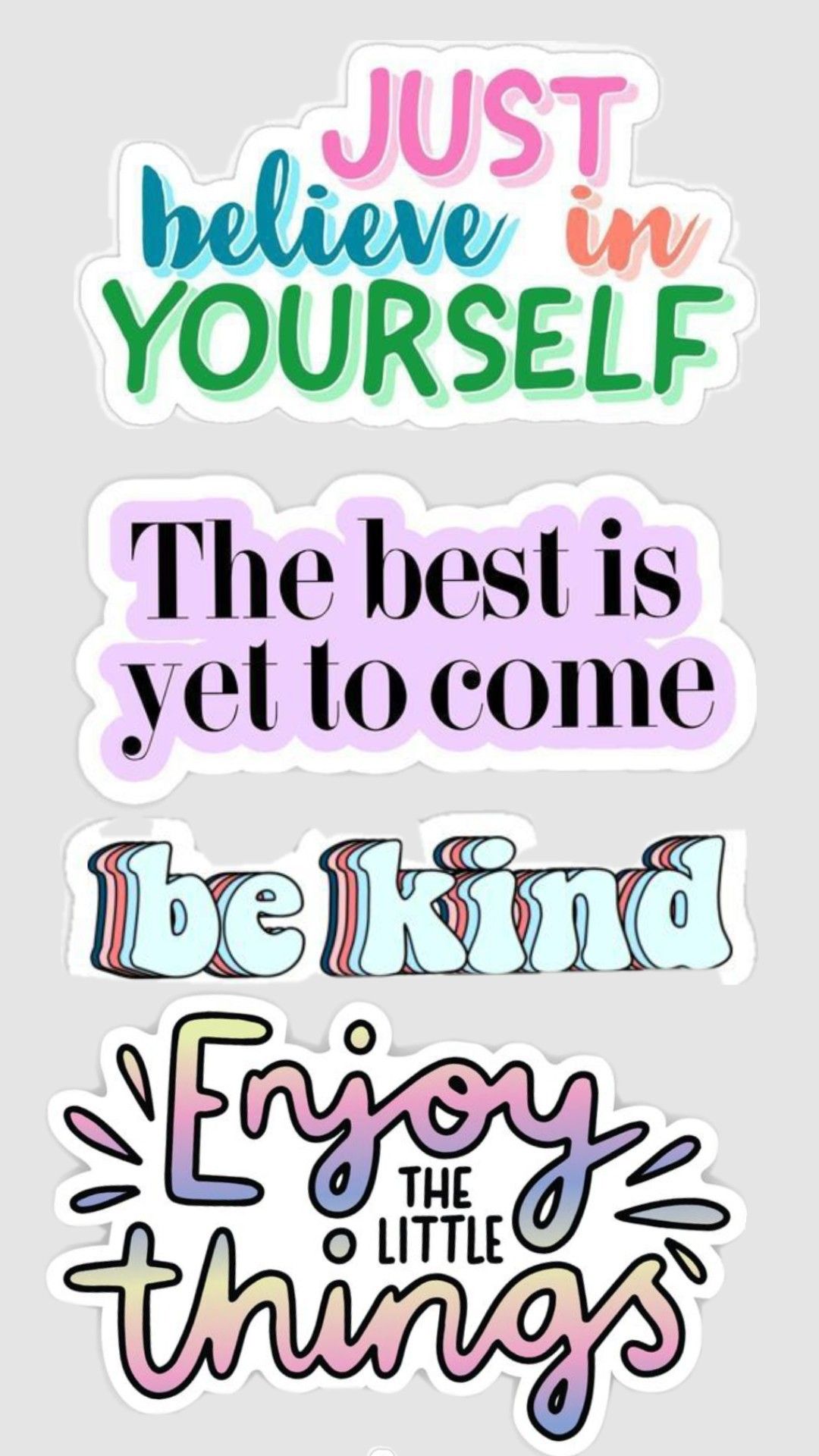 Four Positive Motivational Quote Stickers
