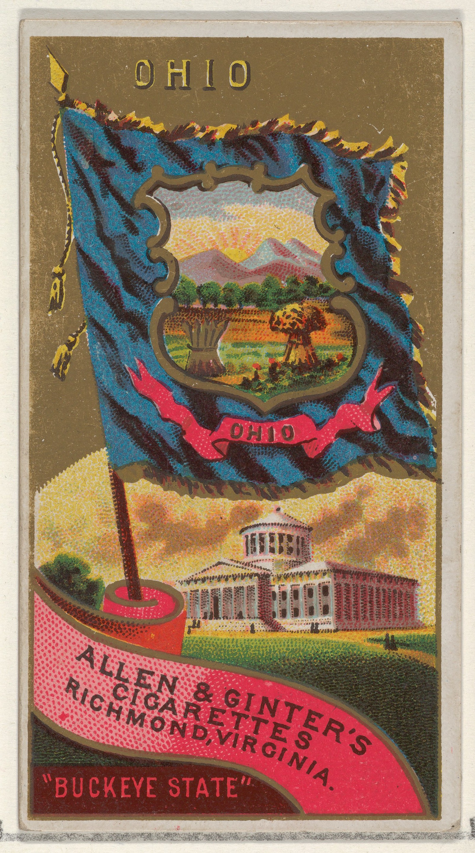 Vintage Ohio Cigarette Trade Card